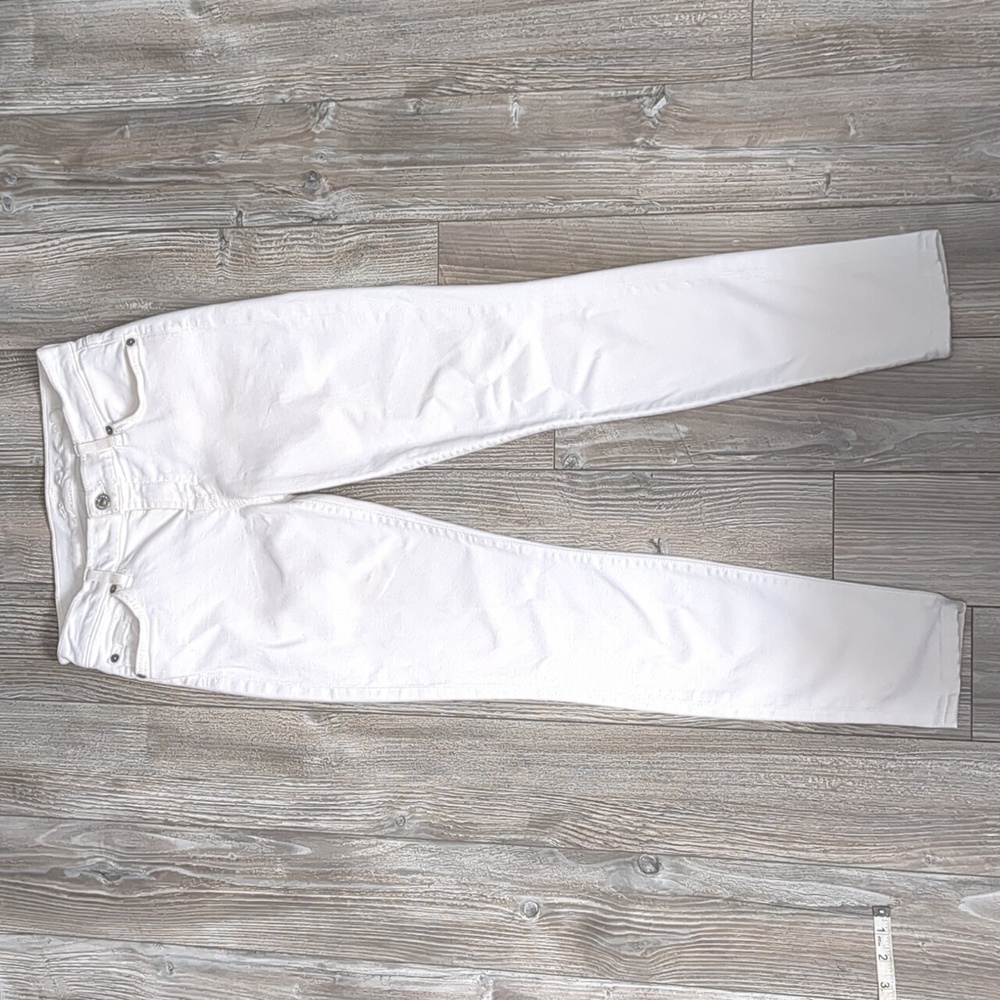 7 For All Mankind The Skinny White Denim Jeans size 25